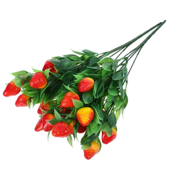 Masteelf 2pcs Artificial Strawberry Plants Fake Fruit Branch Vase Filling Decorations