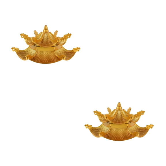 Masteelf 2pcs Asian Lantern Canopy Replacement Part Palace Lantern Roof Cap Traditional Lantern Top Cover Accessory For Diy Lantern Making