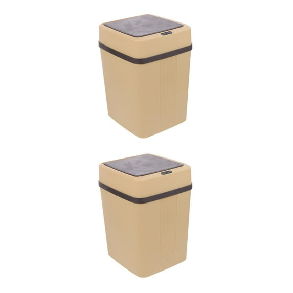 Masteelf 2pcs Automatic Trash Can Self- Sealing Contactless Garbage Can Automatic Intelligent Induction Dustbin 16L