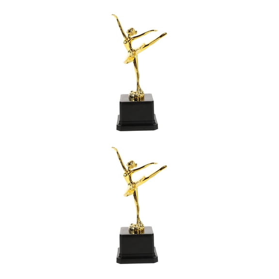 Masteelf 2pcs Ballet Trophy Plastic Trophy Cup Kids Dance Trophy Student Reward Dance Competition Award Trophy Stable Base Dancer Trophy Decorative Trophy