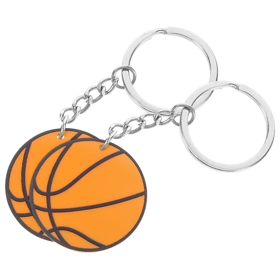 Masteelf 2pcs Basketball Charm Keychain Sports Lover Keychain Graduation Souvenir Basketball Fan Keychain Miniature Basketball Keychain Sports Party Favors