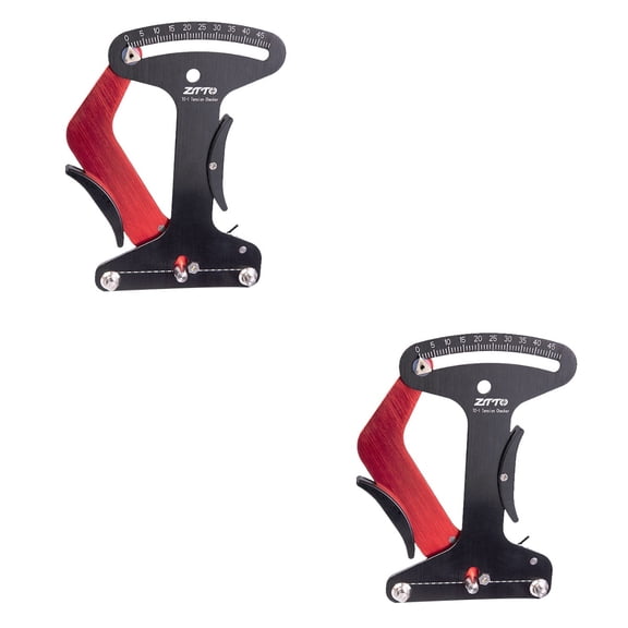 Masteelf 2pcs Bike Rim Adjustment Tool Indicator Meter Tensiometer Spoke Tension Wheel Builders Tool Application Used to Precisely Measure Black