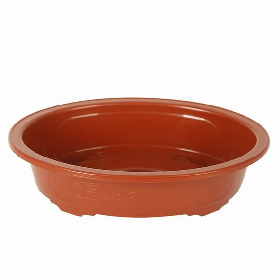 Masteelf 2pcs Bonsai Training Pots Plastic Flower Pots Oval Planters Succulent Plant Container With Drainage Holes For Indoor Balcony Gardening Decorative Plant Containers