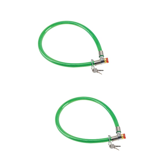 Masteelf 2pcs Cable Lock Heavy Duty Braided Stainless Steel Cable Lock for Outdoor Cycling Security (63cm)