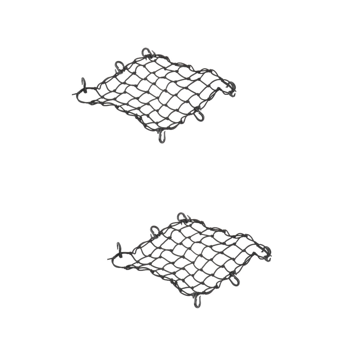 Masteelf 2pcs Car Cargo Net with 6 Hooks Adjustable Tight Motorcycle Mesh Tank Net