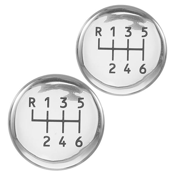 Masteelf 2pcs Car Transmission Shift Stickers Manual Vehicle Transmission Decal Universal Gear Knob Cover Cap Round Shift Stick Decal Car Interior Decorative Stickers