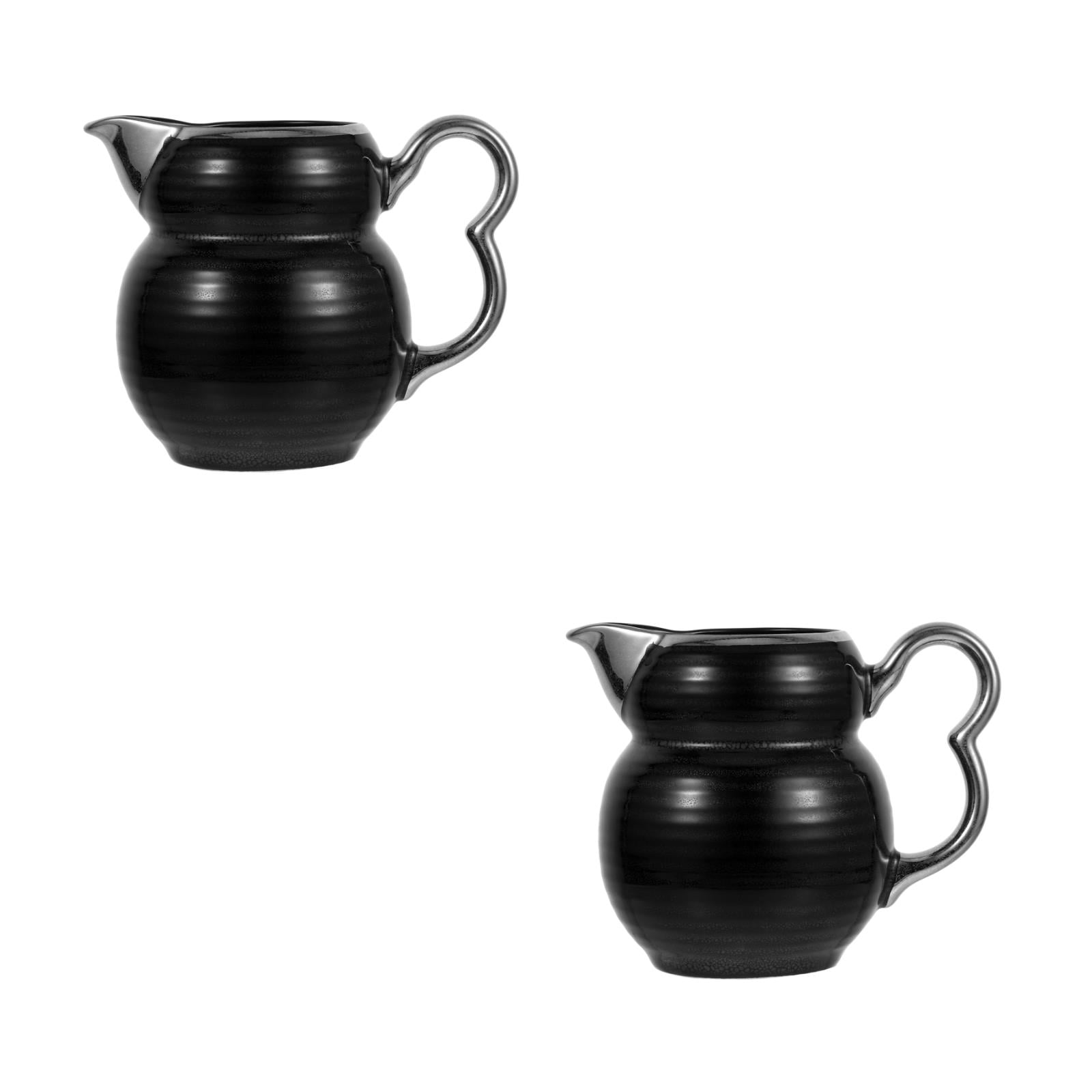 Masteelf 2pcs Ceramic Creamer Pitcher Ceramic Small Creamer Pitcher Ceramic Cup for Sauces Salad Ceramic Cream Jug Small Creamer Pitcher Porcelain Creamers for Coffee Tea Milk Sauces