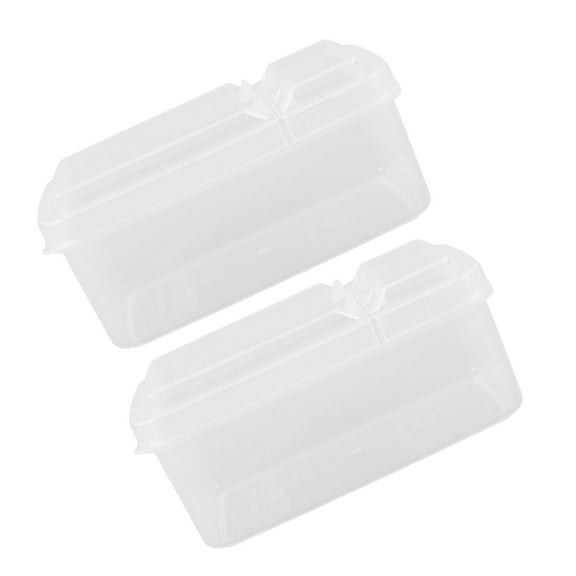 Masteelf 2-Pack Clear Cheese Storage Containers with Lids, Reusable Fridge Cheese Keeper for Refrigerator, Airtight Cheese Holder