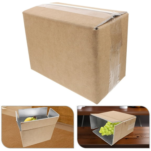 Masteelf 2pcs Chill Insulated Shipping Boxes With Aluminum Foil Liner Cold Shipping Boxes Mailing Boxes Carton Box Cooler Travel Packing Box