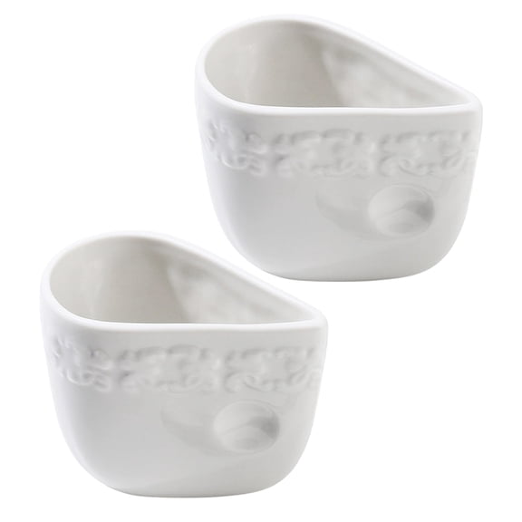 Masteelf 2pcs Coffee Beans Dosing Cup Weigh Porcelain Coffee Bean Container Pure White Ceramic Tea Vessel Loose Tea And Flower Petals Tea Set