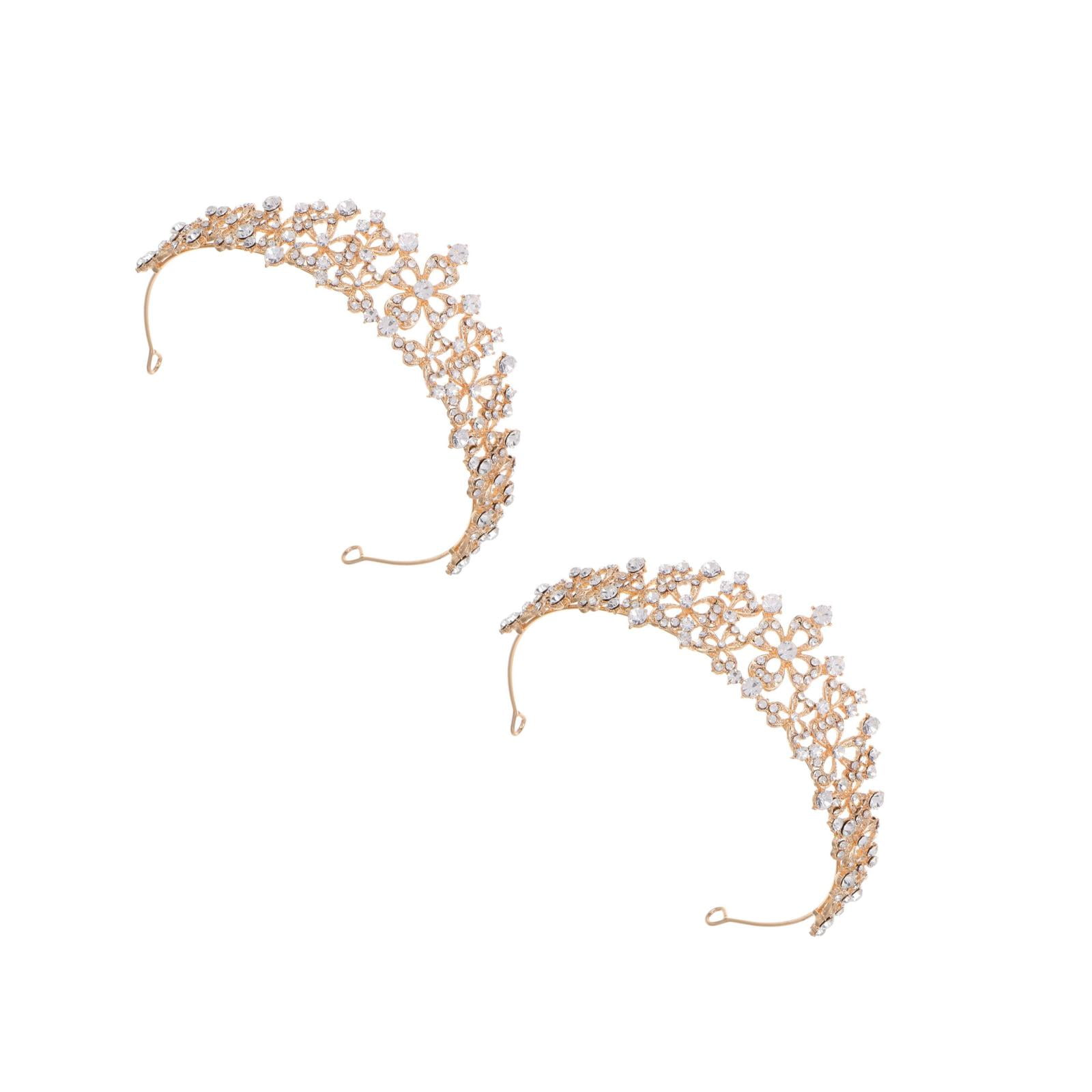 Masteelf 2pcs Crystal Tiara Crown Women Bridal Wedding  display picture 3