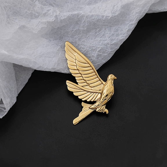Masteelf 2pcs Dove Brooches Metal Animal Brooch Pins Peace Dove Brooches Bird Brooch Lapel Pins Jewelry Birthday Favors For Women Men Silver