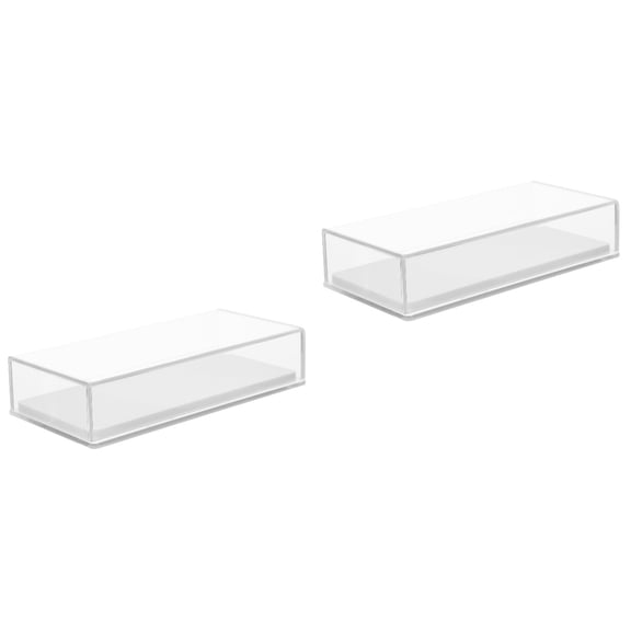 Masteelf 2pcs Eyelash Storage Case Acrylic Eyelash Packaging Box False Lash Storage Container