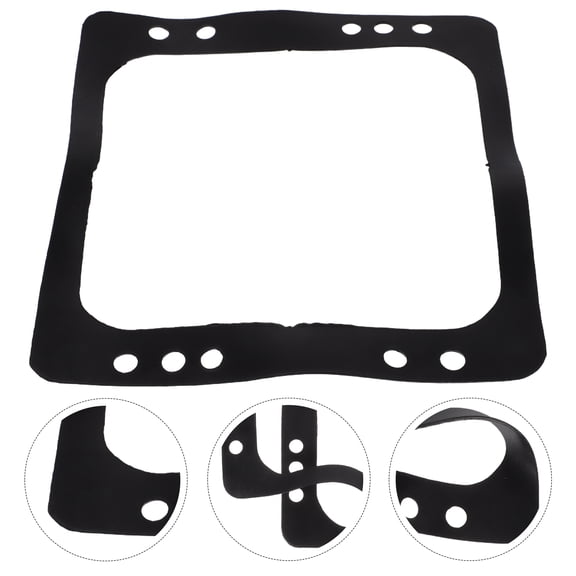 Toddmomy Standard Exhaust Gasket Black High-Temperature Material 2Pcs 8.06X7.31X0.08In