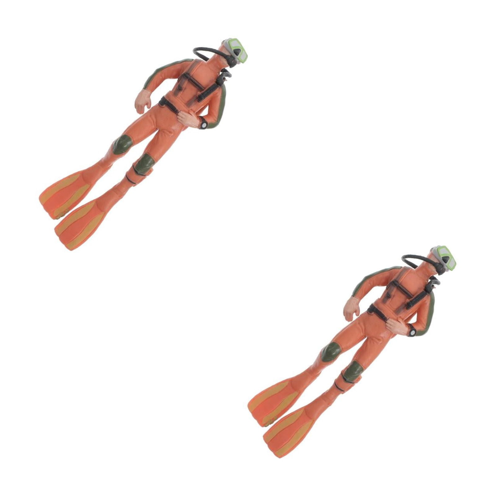 Masteelf 2pcs Fish Tank Decorations Little Diver Decorative Ornament ... - Small Aquarium Decorations For Sale