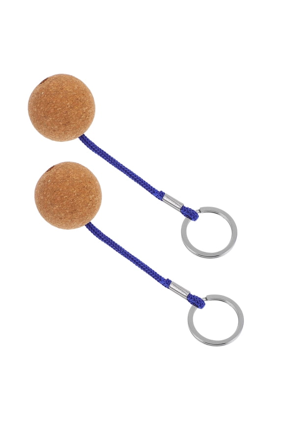 2pcs Floating Cork Keychain Set for Water Sports, Portable Key for Kayaking, Boating, Surfing, Sailing Accessories
