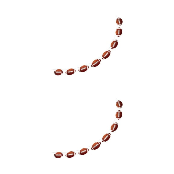 Masteelf 2pcs Football Banners Football Game Day Hanging Banner Sports Theme Football Banner Decoration Football Bunting Banner