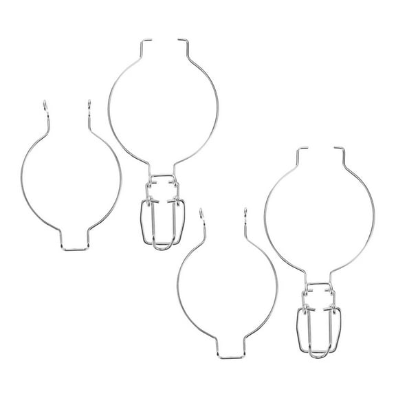 Masteelf 2pcs Glass Canning Jar Accessories Wide Mouth Jars Wire Clamp Sealed Buckle Kitchen Storage Can Sealing Fastenings Replacement Silver