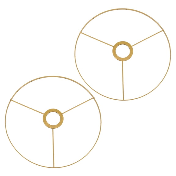 Masteelf 2pcs Golden Lamp Shade Frame E 27 Iron Lamp Shade Ring Support Used For Diy Drum Ring Lamp Shade Shade Holder Lamp Shade Ring Frame Iron Lampshade Bracket Ring 15 CM