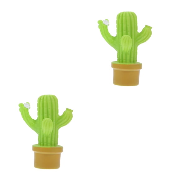 Masteelf 2pcs Green Cactus LED Night Light Fashion Creative Lamps for Christmas Home Living Room Decoration