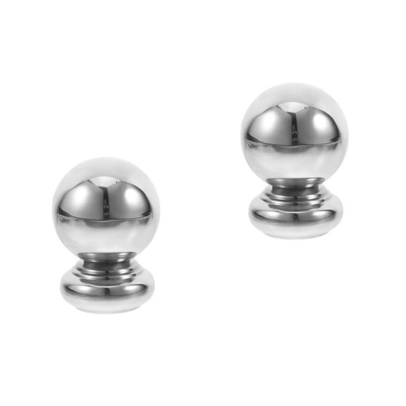 Masteelf 2-Pack Stainless Steel Hand Railing Replacement Caps, Fence Post Covers, Guardrail Fittings for Staircase Handrail