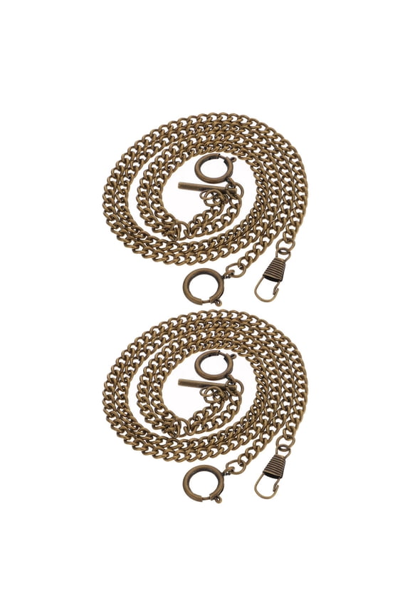 2pcs Hanging Pocket Watch Chain Decorative Clothing Chain For Jean Wallet Clothing Accessories (44cm)