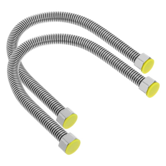 Masteelf 2pcs Heavy Duty Corrugated Water Heater Hose Pipe 1/2 inch inch Flexible Stainless Steel Water Supply Line Bellows Water Heater Hose Flexible Water Connection Pipe