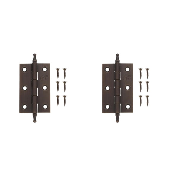 Masteelf 2pcs Hinges Furniture Copper Hinges Decorative Door Butt Hinges for Cabinet