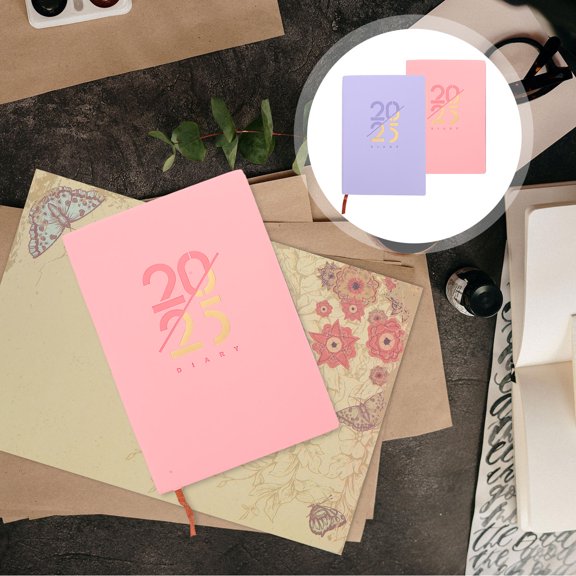 Masteelf 2pcs Household Planner Book Portable Academic Planner Multi function Planner Notebook