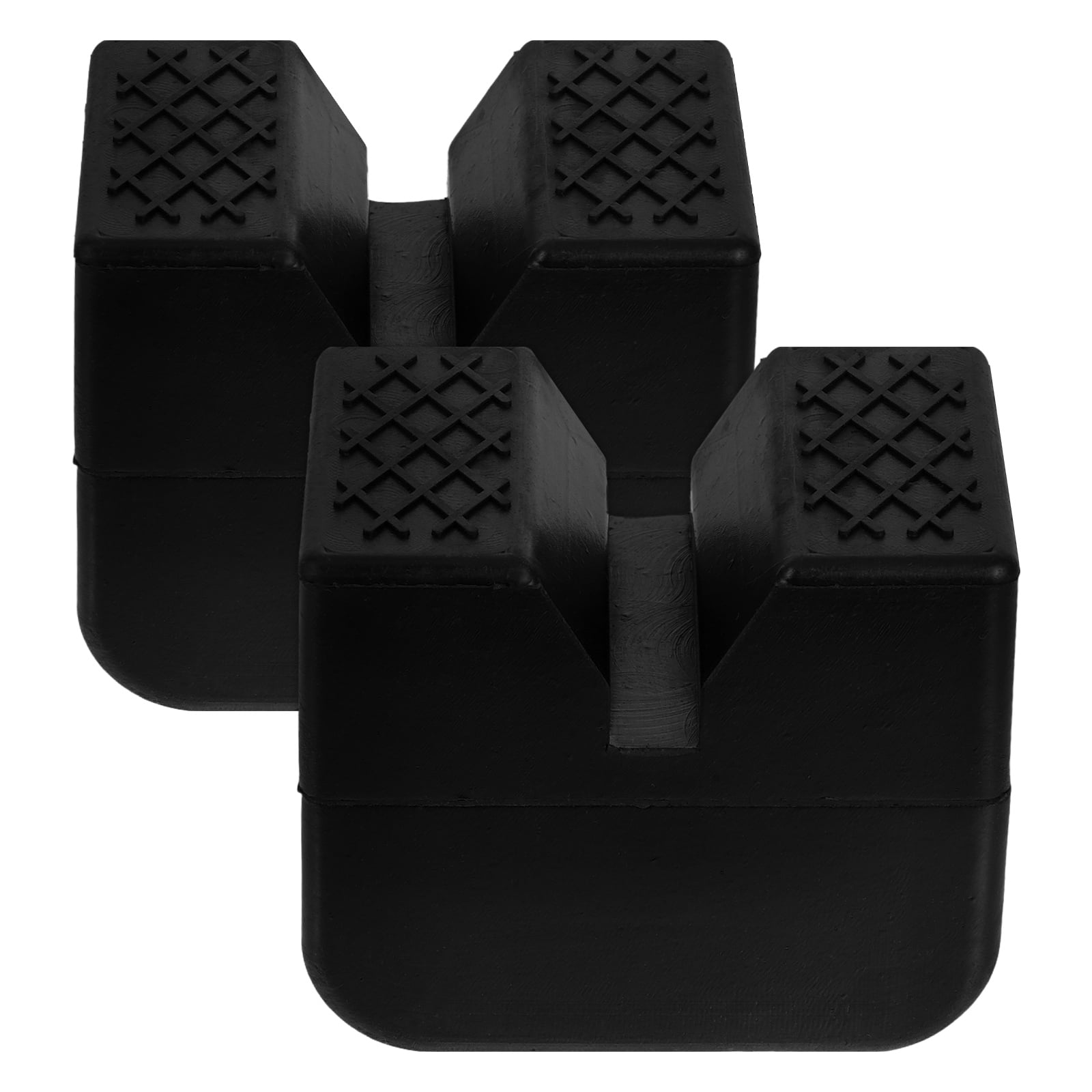 Masteelf 2pcs Jack Stand Pads Universal Rubber Jack Pad Adapter Rail Pinch welds Protector Floor Jack Rubber Pad Pinch Weld Side Frame Rail Protector