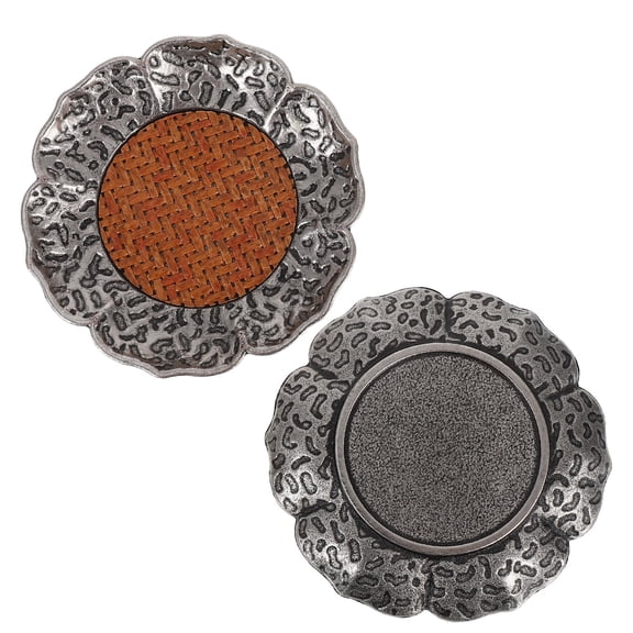Masteelf 2pcs Japanese Retro Teacup Coaster Tea Cup Coaster Rustic Farmhouse Coasters Kung Fu Tea Cup Coaster Lotus Flower Shape Coaster