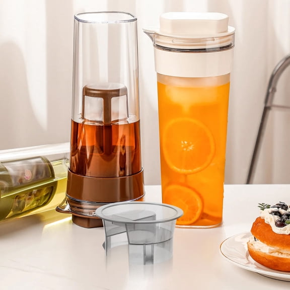 Masteelf 2pcs Juice Pitcher Lids Carafe Covers For Cold Water Tea And Beverages Transparent Glass Universal Fit For Various Containers