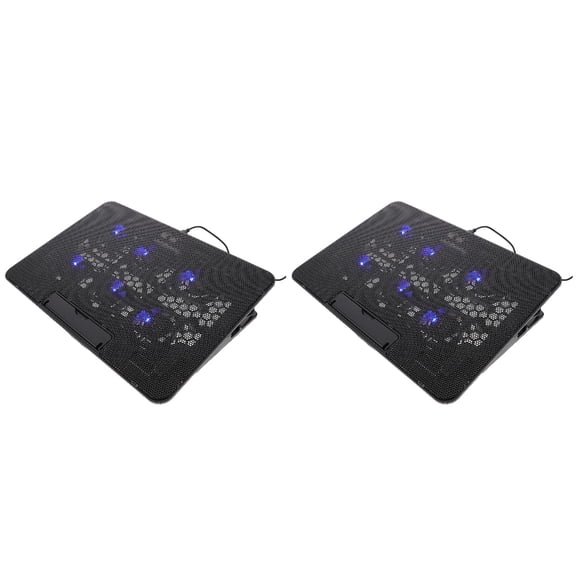 Masteelf 2pcs Laptop Cooling Pad Gaming Laptop Air Cooler Adjustable Laptop 6-Fans Holder