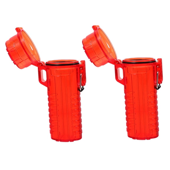 Masteelf 2pcs Lighter Protector Versatile and Portable Lighters Sleeve Multipurpose Seal Lighter Cases for Outdoor Camping and Hiking Activities
