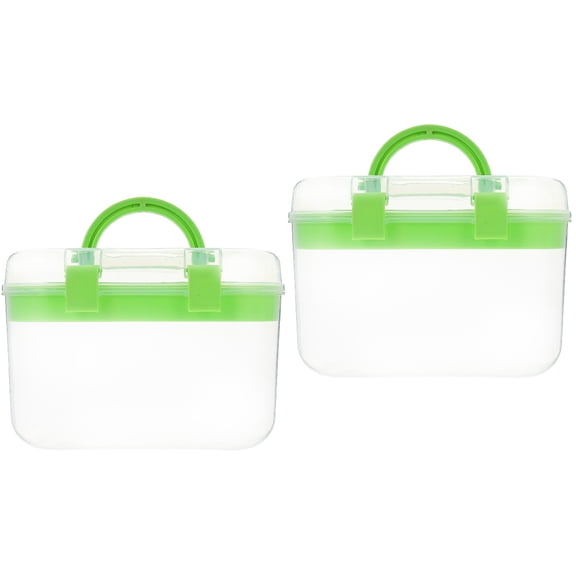 Masteelf 2-Pack Organizer Box for Sundries, Desktop Storage Container for Sewing Thread, Needles, and Small Items