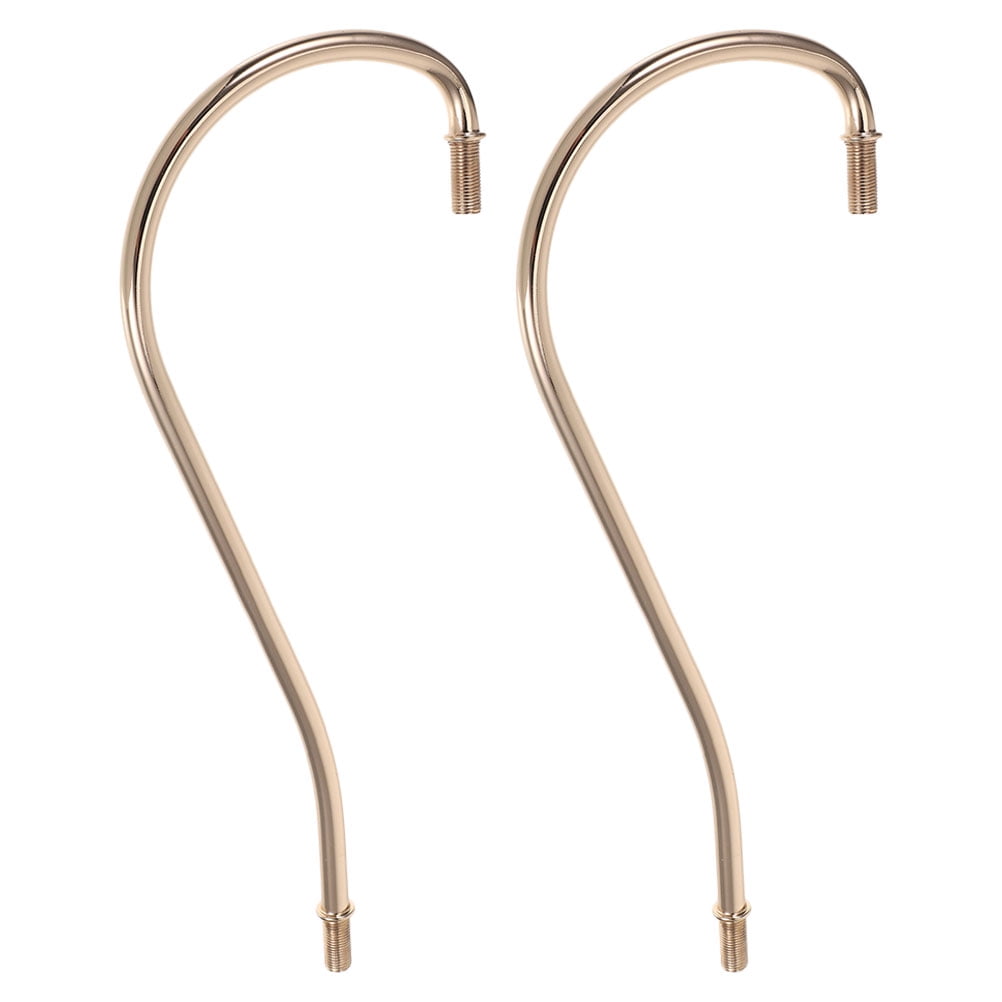 Masteelf 2pcs Metal Curved Lamp Stem Table Lamp Rod Replacement Floor ...