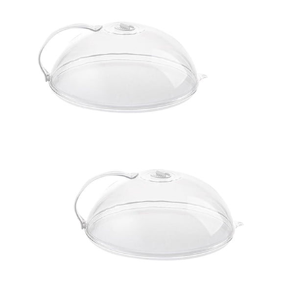 Masteelf 2pcs Microwave Plate Cover Oven Splatter Cover Microwave Splatter Guard Cloche Dome Screen Protector Cover for Home