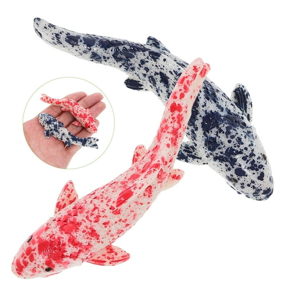 Masteelf 2pcs Miniature Resin Fish Figurines Realistic Small Fish Models Tiny Fish Ornaments Scene Layout Accessories