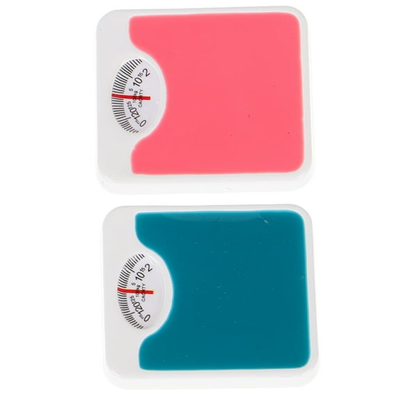 Masteelf 2pcs Miniature Electronic Body Scale Models Doll House Mini Scale Model Doll House Digital Weight Micro Landscape Scale Decors