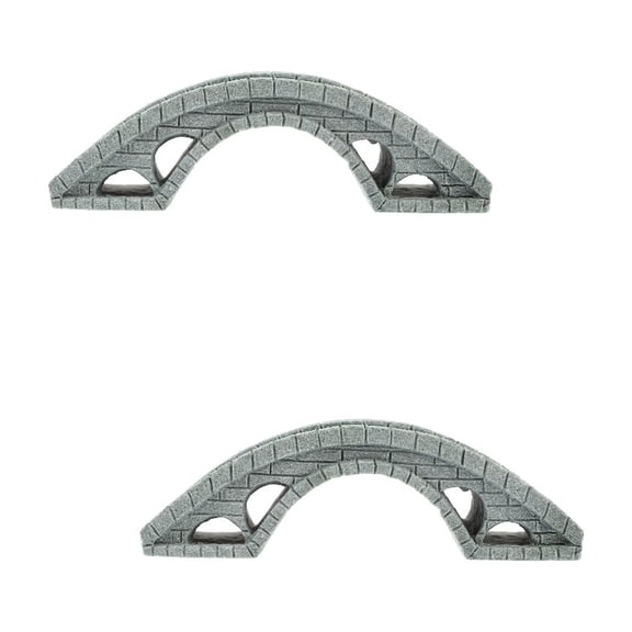 Masteelf 2pcs Miniature Stone Bridge Figurine Bonsai Landscape Adornment Bridge Model Decor