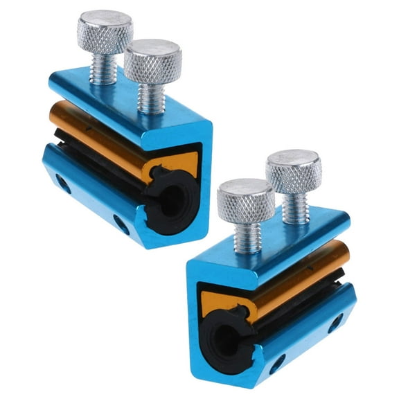 Masteelf 2pcs Motorcycle Cable Oiler Aluminum Double Clamp Wire Lubricator For Brake And Throttle For Bicycle Atv Dirt Bike And Scooter Maintenance Accessory