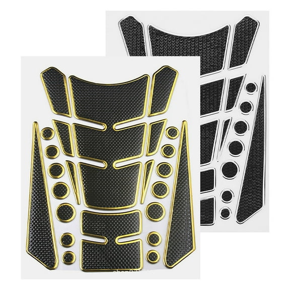 Masteelf 2pcs Motorcycle Tank Stickers Gas Tank Cap Decals Self Adhesive 3d Tank Pad Protector Motorcycle Stickers Decor