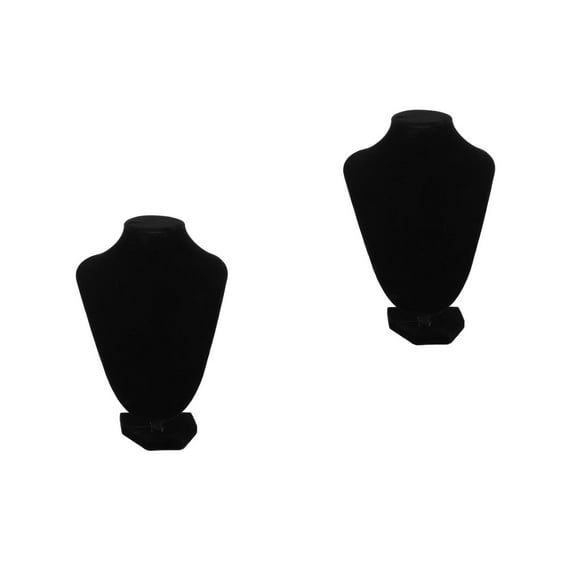 Masteelf 2pcs Necklace Display Stand Velvet Chain Jewelry Bust Holder Organizer Mannequin Bust Chain Storage Display Necklace Stand Holder Organizer