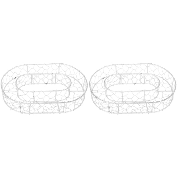 Masteelf 2pcs Number Design Flower Wreath Iron Art Flower Frame Wreath DIY Wreath Frame