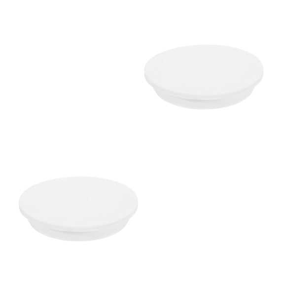 OFFIGAM White PVC Pipe End Caps, and Simple Plugs for Multiple Applications, 2-Pack