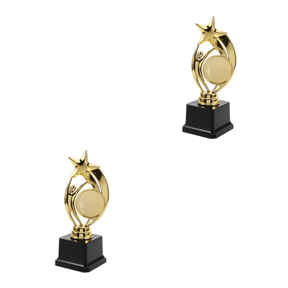 Masteelf 2pcs Plastic Winner Trophy Sports Competitions Golden Award Trophy Cup for Adults Kids Participation and Achievement Recognition