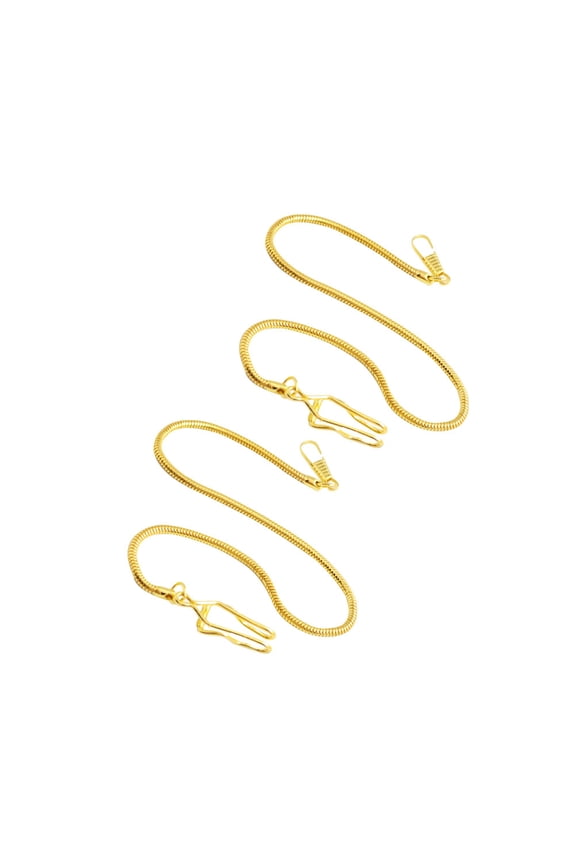 2pcs Pocket Watch Chain Copper Snake Chain Pocket Watch Accessories Pocket Watch Hanging Chain (Golden)