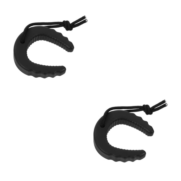OFFIGAM Firefighter Door Stopper Black Plastic Anti-Slamming Safety Door 2 Pieces for Home and Office