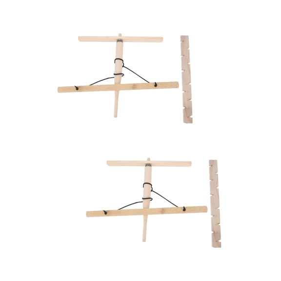 KALLORY Outdoor Fire Friction Tool Wood Assorted Color 2Pcs 17.3X12.9X1.2In