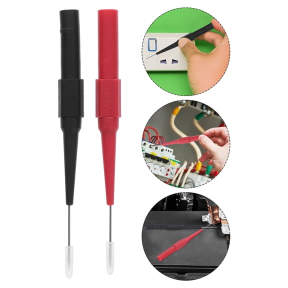 Masteelf 2pcs Precision Multimeter Detection Probes Piercing Needle Test Probes for Car Circuit Testing High Temperature Resist Test Leads for Automotive Repair
